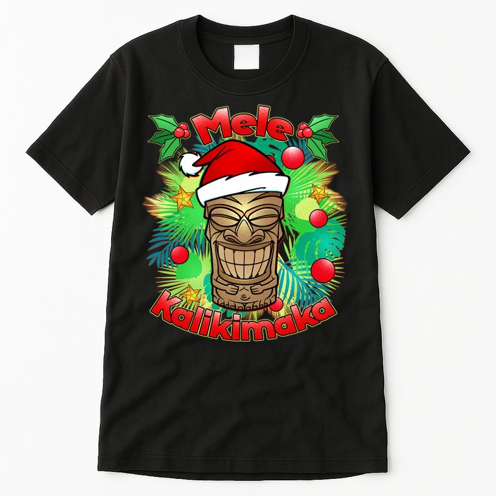 Christmas Tiki Mele Kalikimaka Tall T-Shirt