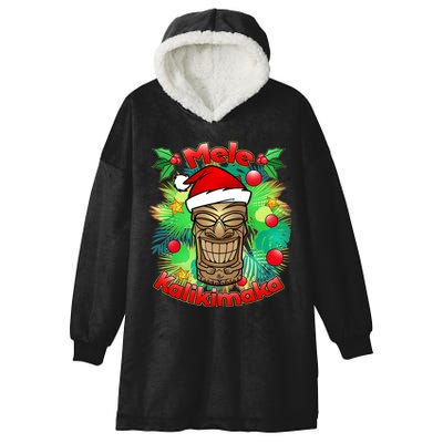 Christmas Tiki Mele Kalikimaka Hooded Wearable Blanket