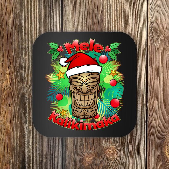 Christmas Tiki Mele Kalikimaka Coaster