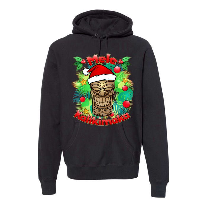 Christmas Tiki Mele Kalikimaka Premium Hoodie