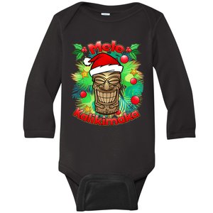 Christmas Tiki Mele Kalikimaka Baby Long Sleeve Bodysuit