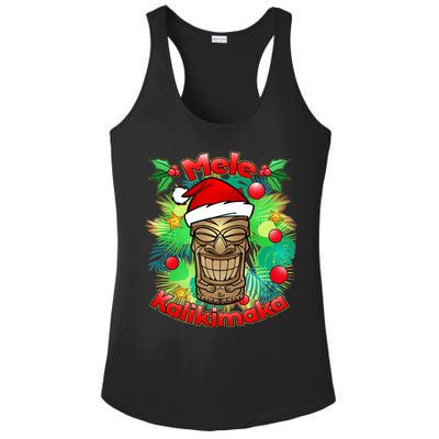 Christmas Tiki Mele Kalikimaka Ladies PosiCharge Competitor Racerback Tank