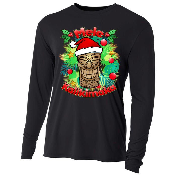 Christmas Tiki Mele Kalikimaka Cooling Performance Long Sleeve Crew