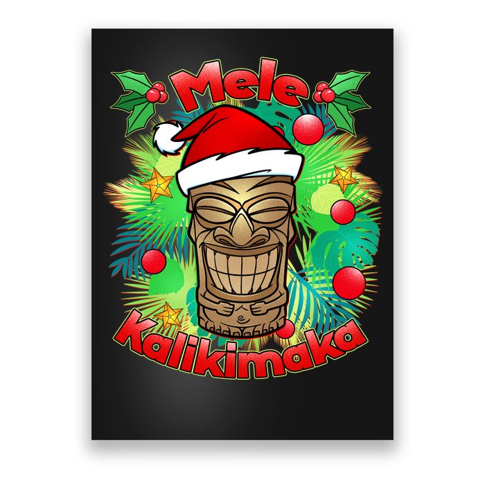 Christmas Tiki Mele Kalikimaka Poster