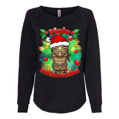 Christmas Tiki Mele Kalikimaka Womens California Wash Sweatshirt