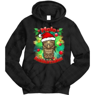 Christmas Tiki Mele Kalikimaka Tie Dye Hoodie