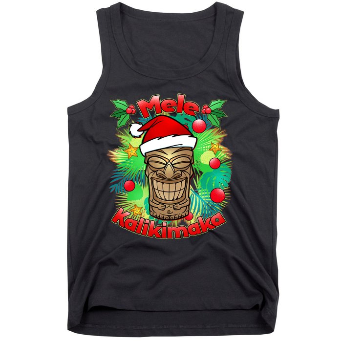 Christmas Tiki Mele Kalikimaka Tank Top