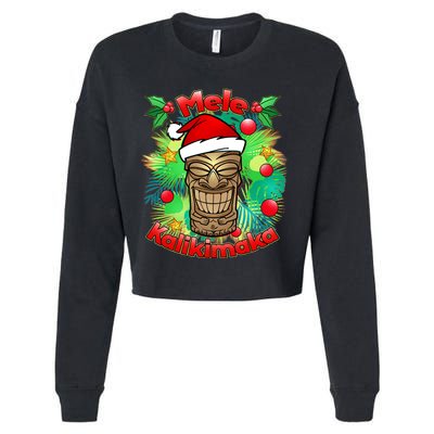 Christmas Tiki Mele Kalikimaka Cropped Pullover Crew