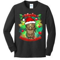 Christmas Tiki Mele Kalikimaka Kids Long Sleeve Shirt