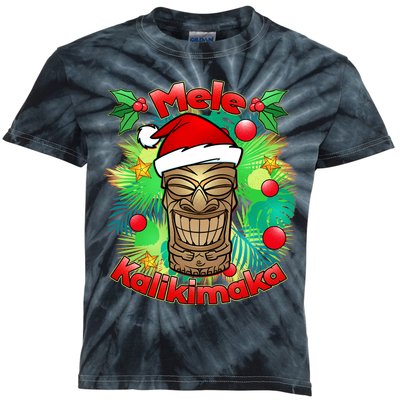 Christmas Tiki Mele Kalikimaka Kids Tie-Dye T-Shirt