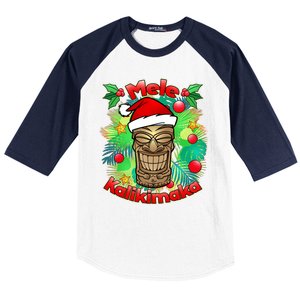 Christmas Tiki Mele Kalikimaka Baseball Sleeve Shirt