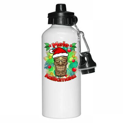 Christmas Tiki Mele Kalikimaka Aluminum Water Bottle