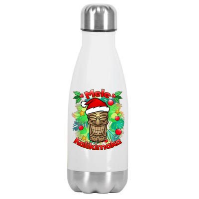 Christmas Tiki Mele Kalikimaka Stainless Steel Insulated Water Bottle