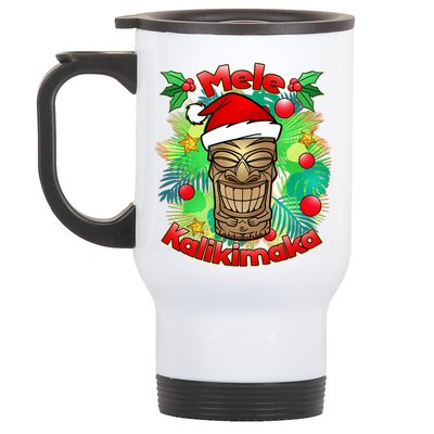 Christmas Tiki Mele Kalikimaka Stainless Steel Travel Mug