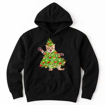 Christmas Tree Kitten Hoodie