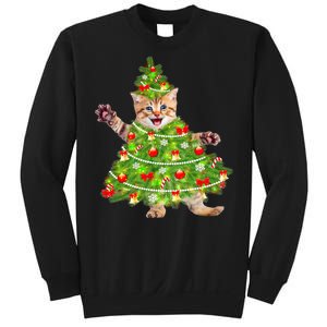 Christmas Tree Kitten Sweatshirt