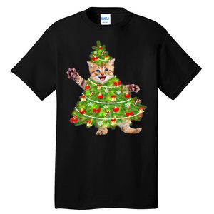 Christmas Tree Kitten Tall T-Shirt