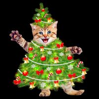 Christmas Tree Kitten Impact Tech Backpack