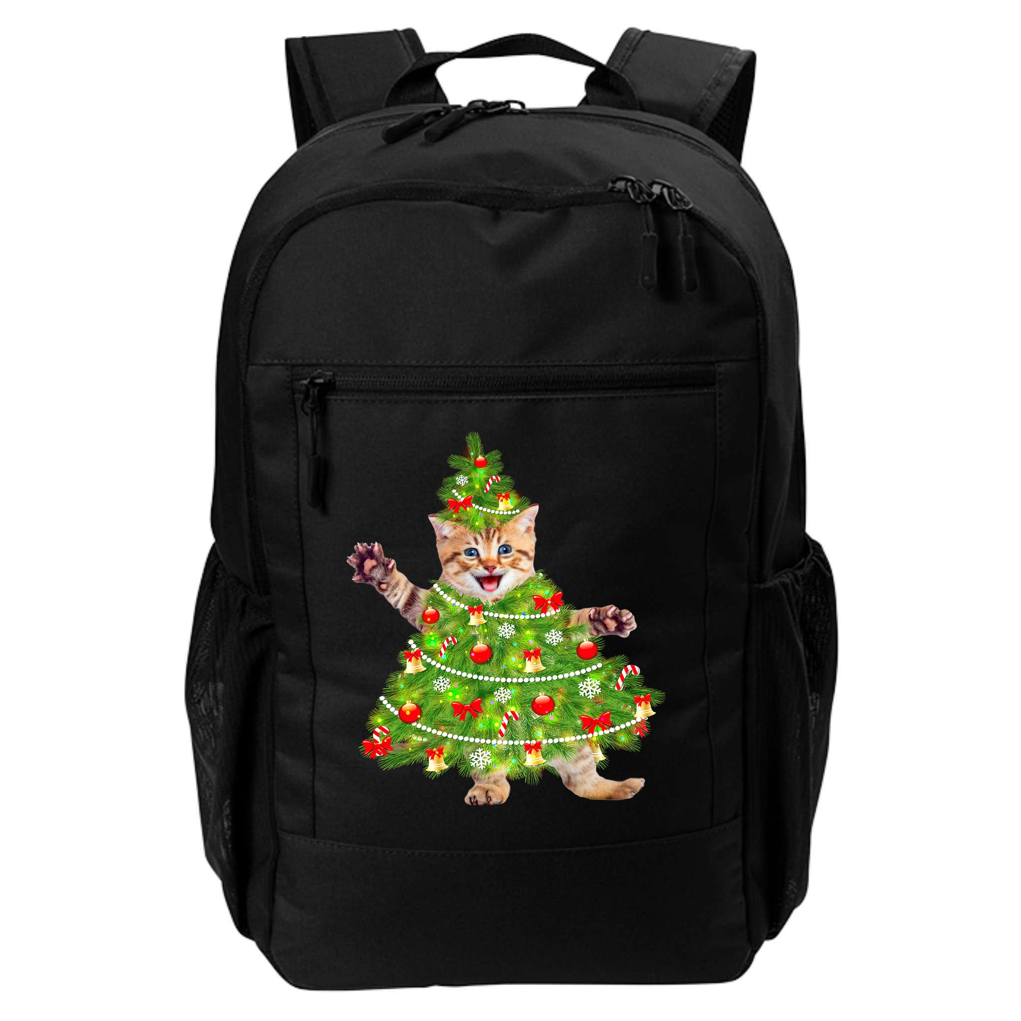 Christmas Tree Kitten Backpack