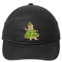 Christmas Tree Kitten 7-Panel Snapback Hat