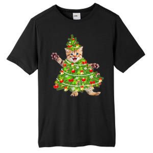 Christmas Tree Kitten Tall Fusion ChromaSoft Performance T-Shirt