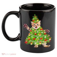 Christmas Tree Kitten 11oz C Handle Ceramic Mug