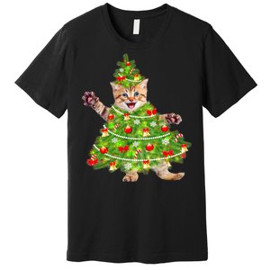 Christmas Tree Kitten Premium T-Shirt