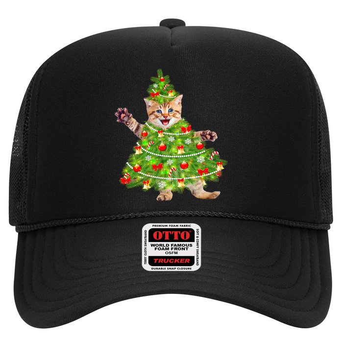 Christmas Tree Kitten Trucker Hat
