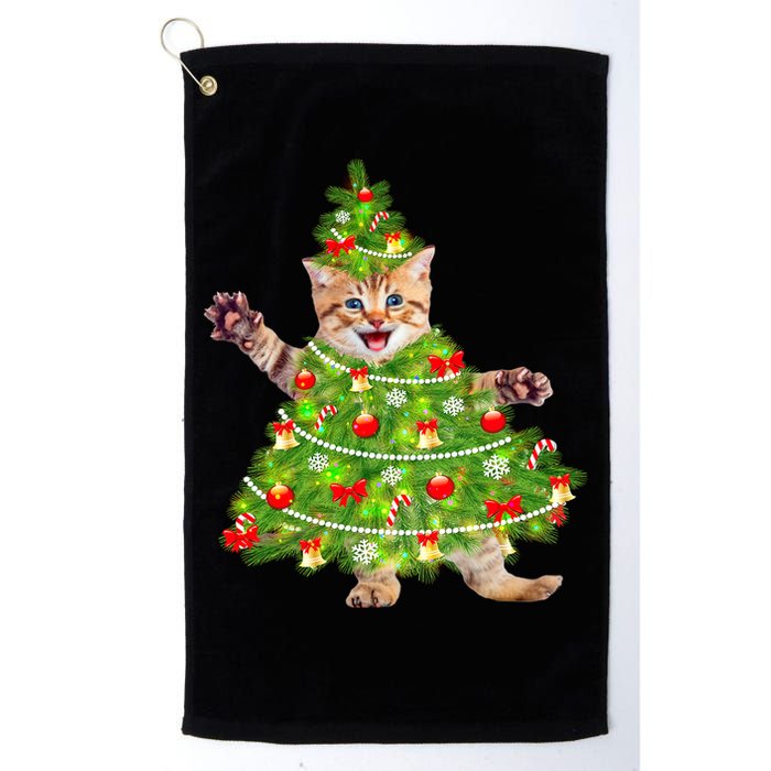 Christmas Tree Kitten Golf Towel