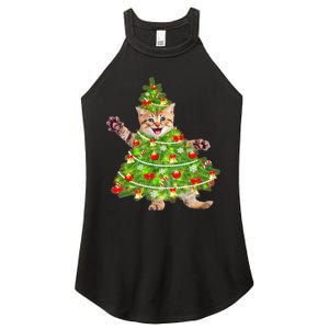 Christmas Tree Kitten Women's Perfect Tri Rocker Tank