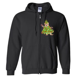 Christmas Tree Kitten Full Zip Hoodie