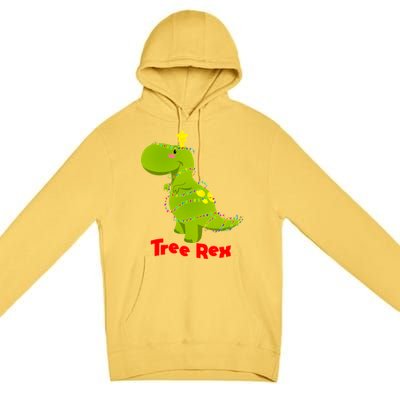 Christmas Tree Rex Premium Pullover Hoodie