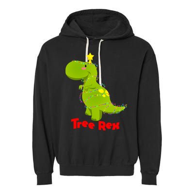 Christmas Tree Rex Garment-Dyed Fleece Hoodie