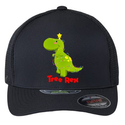 Christmas Tree Rex Flexfit Unipanel Trucker Cap