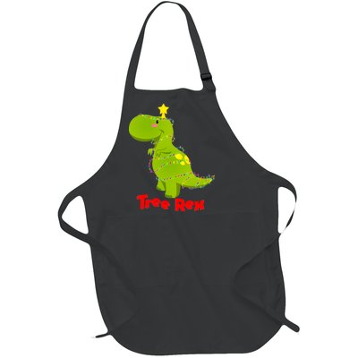 Christmas Tree Rex Full-Length Apron With Pockets