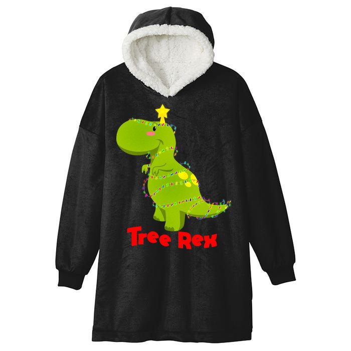 Christmas Tree Rex Hooded Wearable Blanket