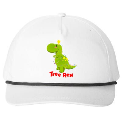 Christmas Tree Rex Snapback Five-Panel Rope Hat