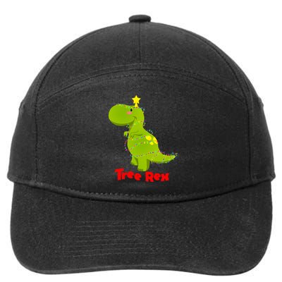 Christmas Tree Rex 7-Panel Snapback Hat