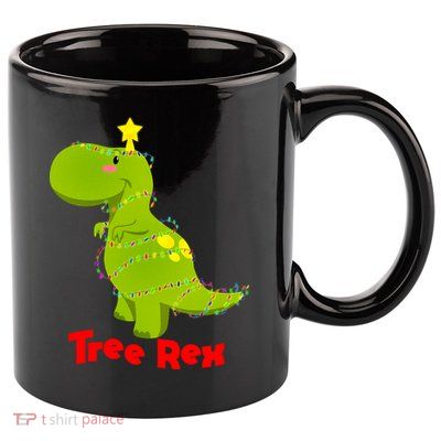 Christmas Tree Rex 11oz C Handle Ceramic Mug
