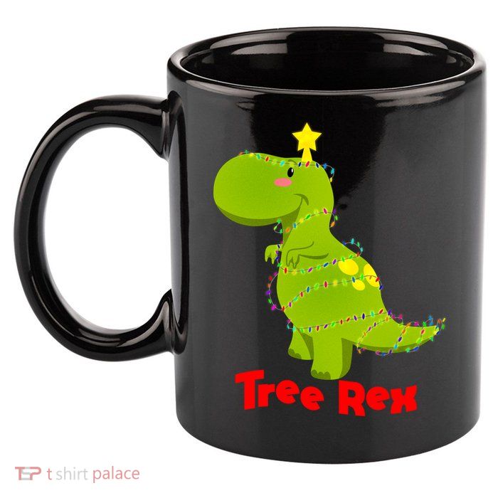 Christmas Tree Rex 11oz C Handle Ceramic Mug