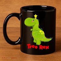 Christmas Tree Rex 11oz C Handle Ceramic Mug