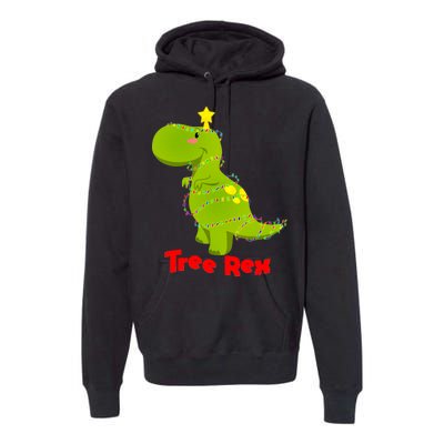 Christmas Tree Rex Premium Hoodie