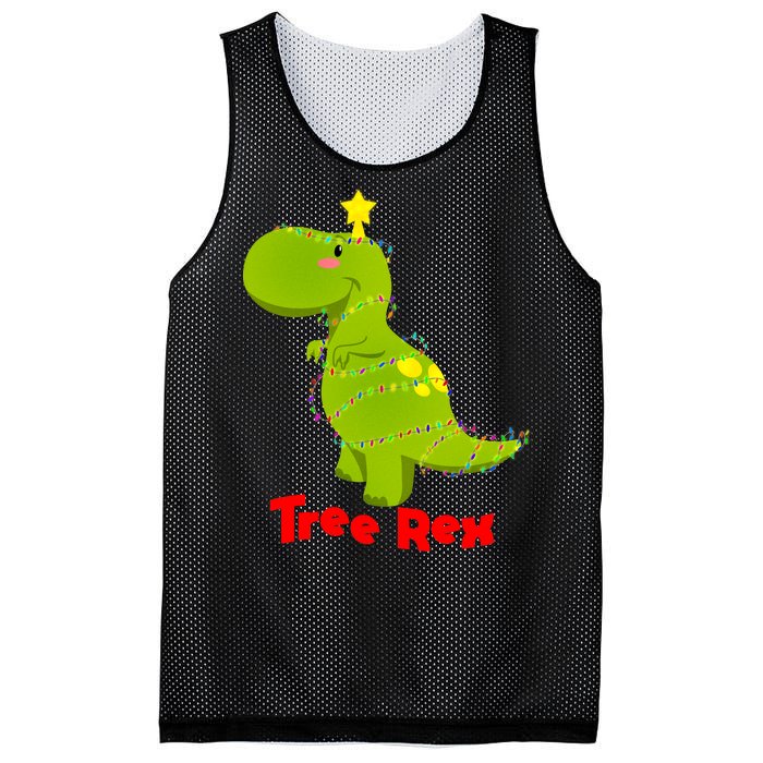 Christmas Tree Rex Mesh Reversible Basketball Jersey Tank