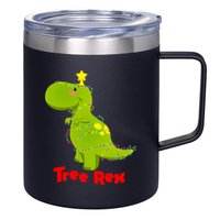 Christmas Tree Rex 12oz Stainless Steel Coffee Mug