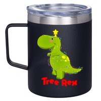 Christmas Tree Rex 12oz Stainless Steel Coffee Mug