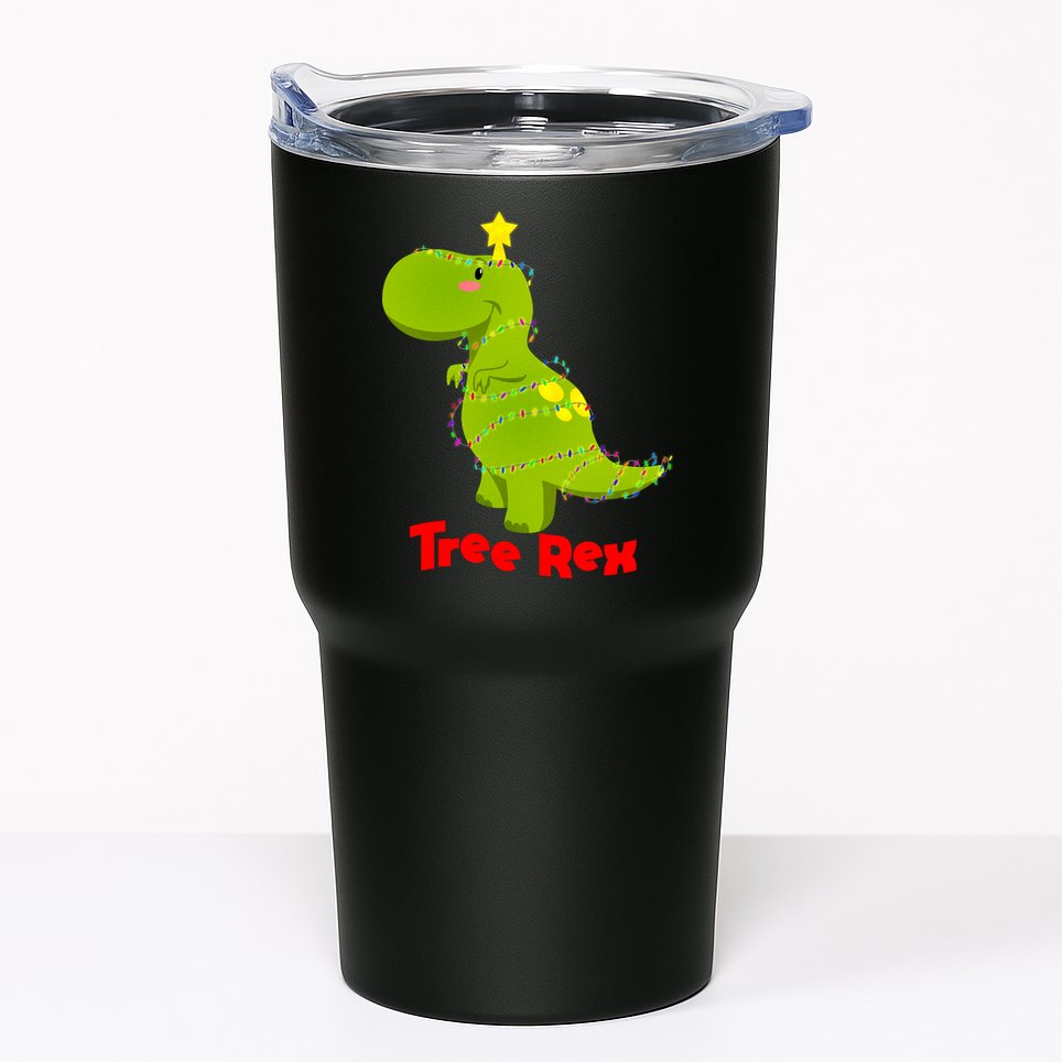 Christmas Tree Rex Tumbler