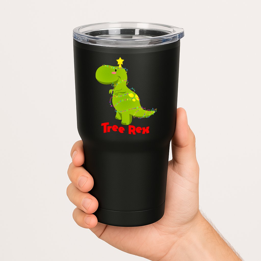 Christmas Tree Rex Tumbler