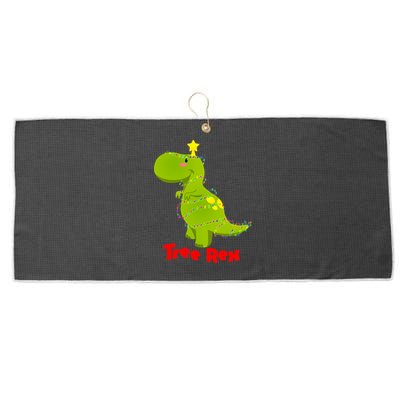 Christmas Tree Rex Large Microfiber Waffle Golf Towel