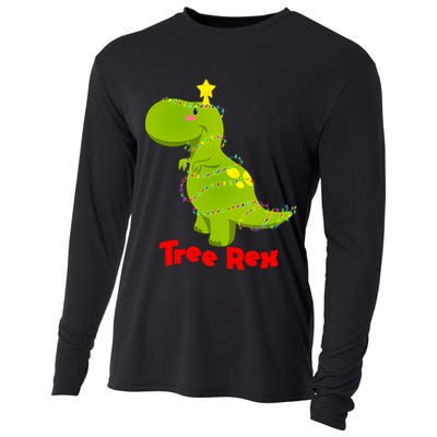Christmas Tree Rex Cooling Performance Long Sleeve Crew