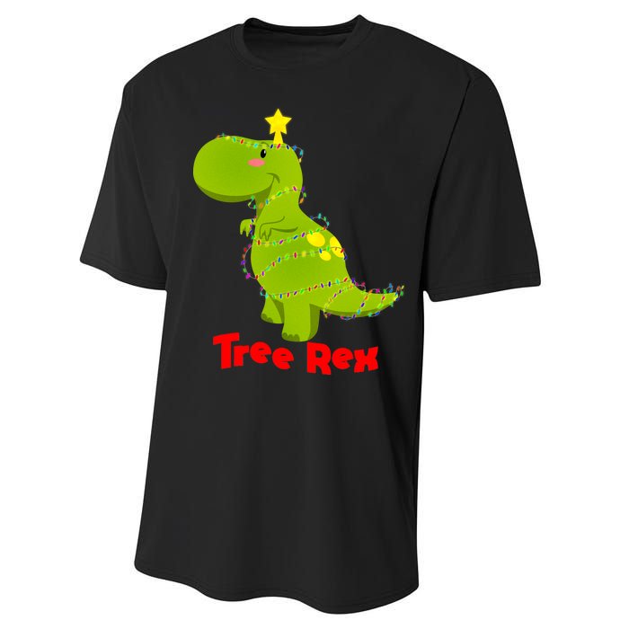 Christmas Tree Rex Performance Sprint T-Shirt